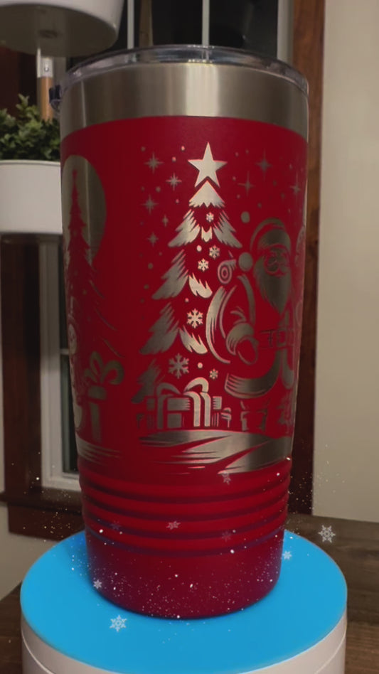 Personalized Full-Wrap Christmas Tumbler - 20oz